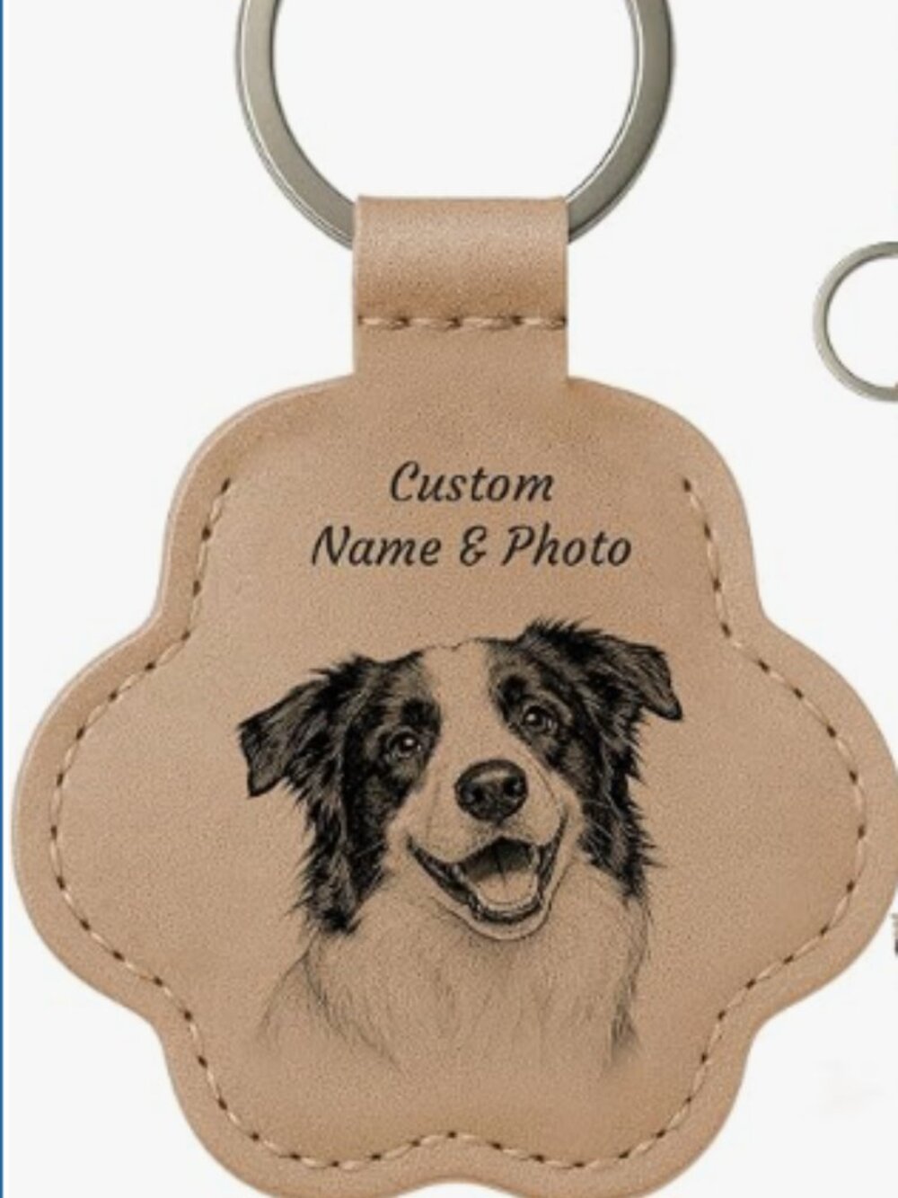 Custom Laser-Engraved Pet Keepsake Leather Keychains